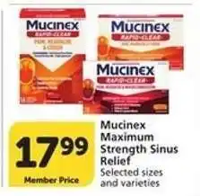 Albertsons Mucinex Maximum Strength Sinus Relief offer