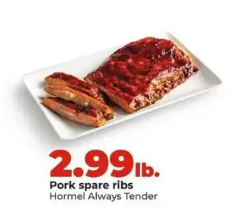 Hy-Vee Pork Spare Ribs offer