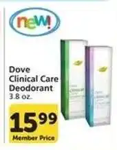 Albertsons Dove Clinical Care Deodorant offer