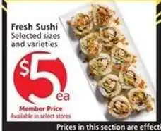 Albertsons Fresh Sushi offer