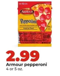 Hy-Vee Armour Pepperoni offer