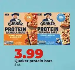 Hy-Vee Quaker protein bars offer