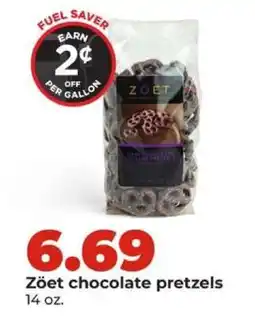 Hy-Vee Zoët chocolate pretzels offer