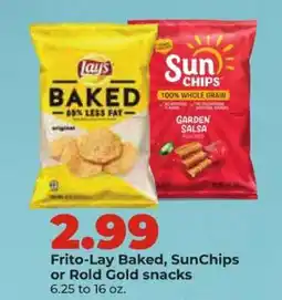 Hy-Vee Frito-Lay Baked, SunChips or Rold Gold snacks offer