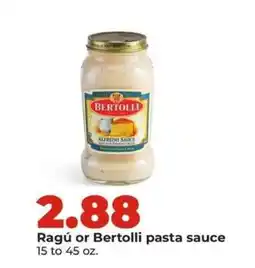 Hy-Vee Ragú or Bertolli pasta sauce offer