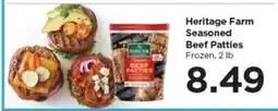 Food 4 Less Heritage Farm Seasoned Beef Patties offer