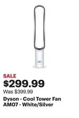 Best Buy Dyson - Cool Tower Fan AM07 - White/Silver offer