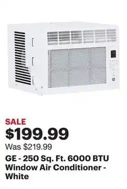 Best Buy GE - 250 Sq. Ft. 6000 BTU Window Air Conditioner - White offer