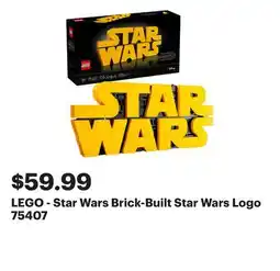 Best Buy LEGO - Star Wars Brick-Built Star Wars Logo 75407 offer