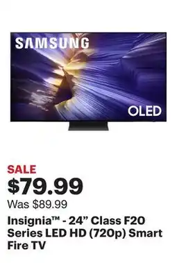 Best Buy Insignia - 24 Class F20 Series LED HD (720p) Smart Fire TV offer