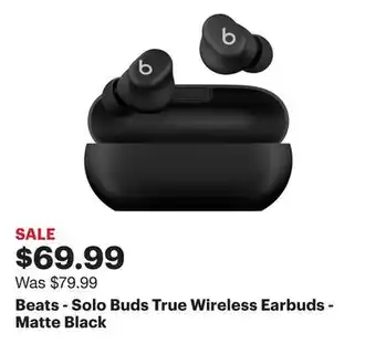 Best Buy Beats - Solo Buds True Wireless Earbuds - Matte Black offer