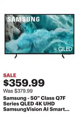 Best Buy Samsung - 50 Class Q7F Series QLED 4K UHD SamsungVision AI Smart Tizen TV (2025) offer