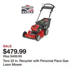 Tractor Supply Company Toro 22 in. Recycler with Personal Pace Gas Lawn Mower offer