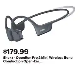 Best Buy Shokz - OpenRun Pro 2 Mini Wireless Bone Conduction Open-Ear Bluetooth Sports Headphones - Black offer
