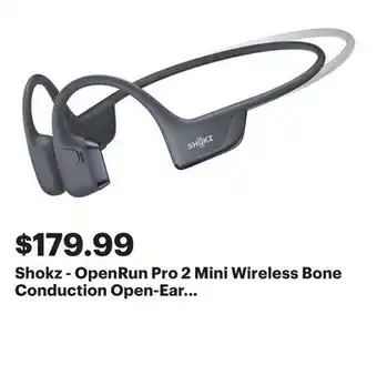 Best Buy Shokz - OpenRun Pro 2 Mini Wireless Bone Conduction Open-Ear Bluetooth Sports Headphones - Black offer