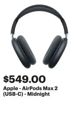Best Buy Apple - AirPods Max 2 (USB-C) - Midnight offer