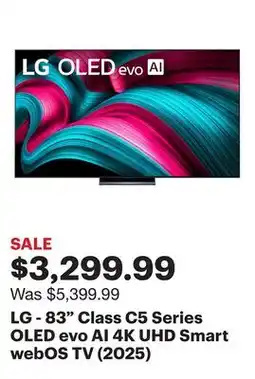 Best Buy LG - 83 Class C5 Series OLED evo AI 4K UHD Smart webOS TV (2025) offer