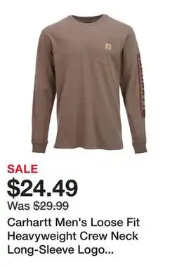 Tractor Supply Company Carhartt Men's Loose Fit Heavyweight Crew Neck Long-Sleeve Logo Graphic T-Shirt offer