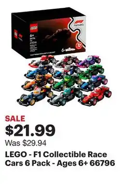 Best Buy LEGO - F1 Collectible Race Cars 6 Pack - Ages 6+ 66796 offer