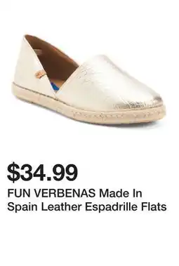 Marshalls FUN VERBENAS Made In Spain Leather Espadrille Flats offer