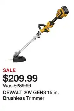 Tractor Supply Company DEWALT 20V GEN3 15 in. Brushless Trimmer offer
