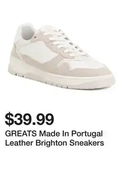 Marshalls GREATS Made In Portugal Leather Brighton Sneakers offer