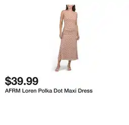 Marshalls AFRM Loren Polka Dot Maxi Dress offer