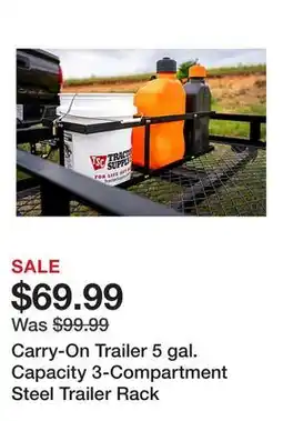 Tractor Supply Company Carry-On Trailer 5 gal. Capacity 3-Compartment Steel Trailer Rack offer