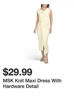 Marshalls MSK Knit Maxi Dress With Hardware Detail offer