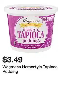 Wegmans Wegmans Homestyle Tapioca Pudding offer