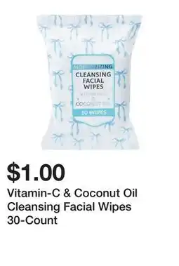 Five Below Vitamin-C & Coconut Oil Cleansing Facial Wipes 30-Count offer
