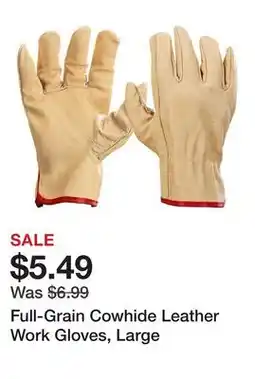 Harbor Freight Tools Full-Grain Cowhide Leather Work Gloves, Large offer