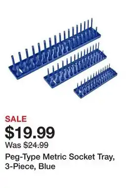 Harbor Freight Tools Peg-Type Metric Socket Tray, 3-Piece, Blue offer