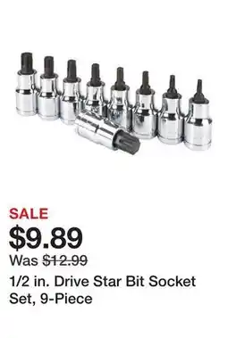 Harbor Freight Tools 1/2 in. Drive Star Bit Socket Set, 9-Piece offer