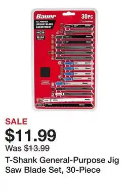 Harbor Freight Tools T-Shank General-Purpose Jig Saw Blade Set, 30-Piece offer