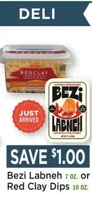 Heinen's Bezi Labneh 7 OZ. or Red Clay Dips 10 OZ offer