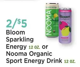 Heinen's Bloom Sparkling Energy 12 OZ. or Nooma Organic Sport Energy Drink 12 OZ offer
