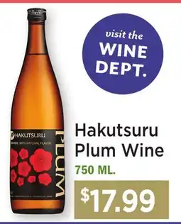 Heinen's Hakutsuru Plum Wine offer