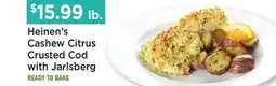 Heinen's Heinen's Cashew Citrus Crusted Cod with Jarlsberg READY TO BAKE offer
