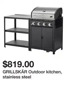 Ikea GRILLSKÄR Outdoor kitchen, stainless steel offer