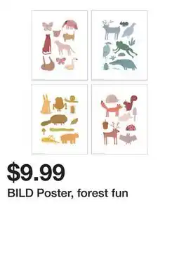 Ikea BILD Poster, forest fun offer