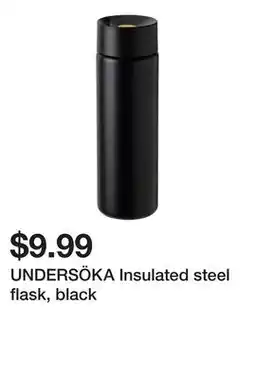 Ikea UNDERSÖKA Insulated steel flask, black offer