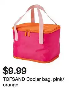Ikea TOFSAND Cooler bag, pink/orange offer