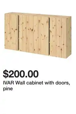 Ikea IVAR Wall cabinet with doors, pine offer