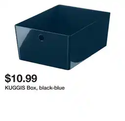 Ikea KUGGIS Box, black-blue offer