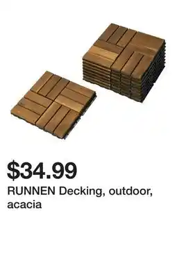 Ikea RUNNEN Decking, outdoor, acacia offer