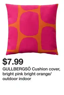 Ikea GULLBERGSÖ Cushion cover, bright pink bright orange/outdoor indoor offer
