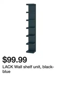 Ikea LACK Wall shelf unit, black-blue offer