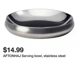 Ikea AFTONHAJ Serving bowl, stainless steel offer