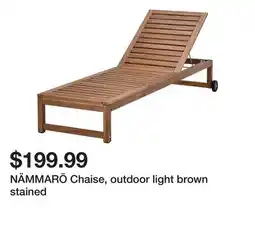 Ikea NÄMMARÖ Chaise, outdoor light brown stained offer